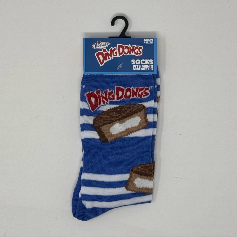 Men’s Novelty Ding Dongs Blue Crew Socks